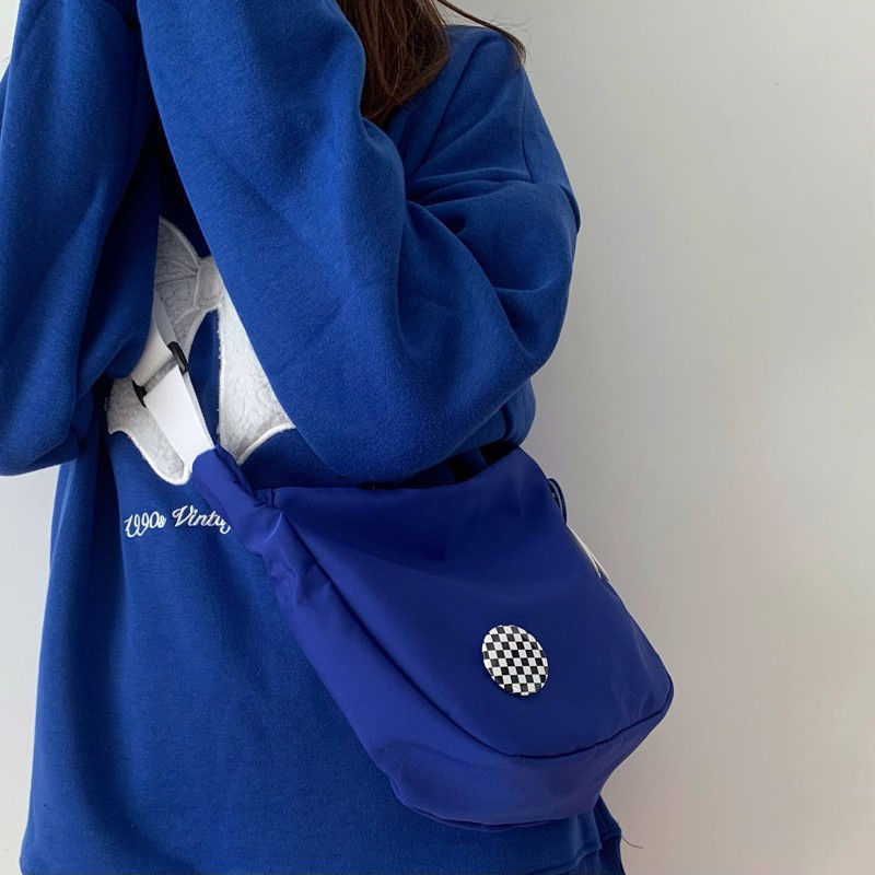 2024 neue Stil Japanische Trendy Marke Schulter Tasche Mode Koreanische Ins Frauen Klein Blau Vielseitige Casual Umhängetasche
