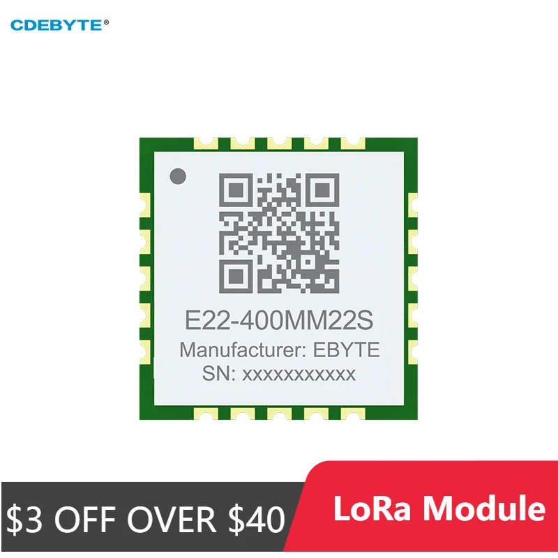 SX1268 LoRa-Modul 433 MHz CDEBYTE E22-400MM22S Ultrakleines 21,5 dBm 7 km SMD-HF-Transceiver-Modul