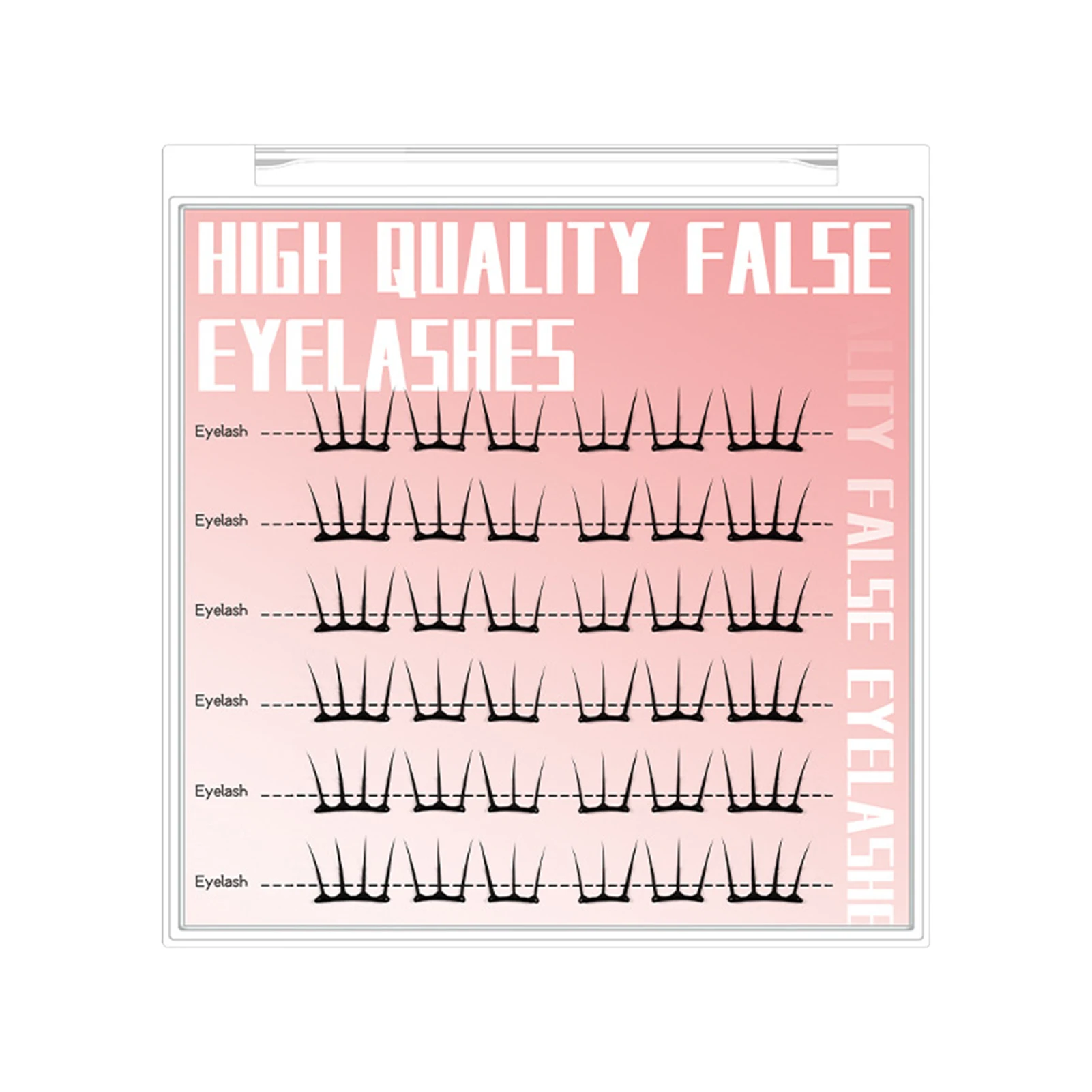 Self Adhesive DIY Lashes No Glue Needed Reusable Bottom Lash 5D Fluffy Cluster Eyelash Korean DIY Manga Lash Extension At Home