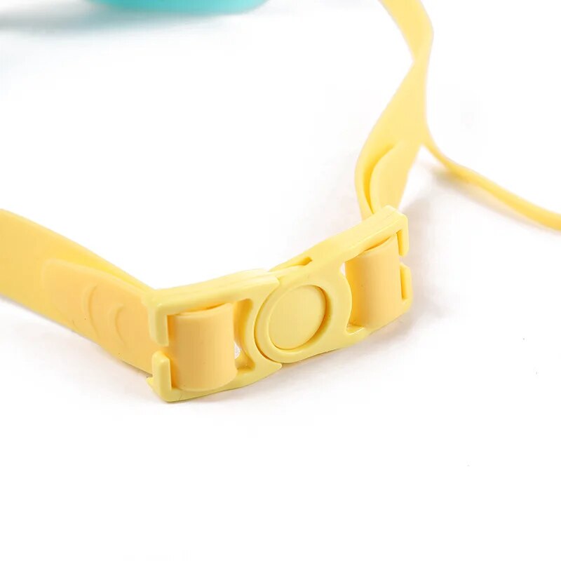 High-definition Children's Waterproof And Anti Fog Swimming Large Frame Glasses, Convenient Goggles Silicone Connected Earplugs