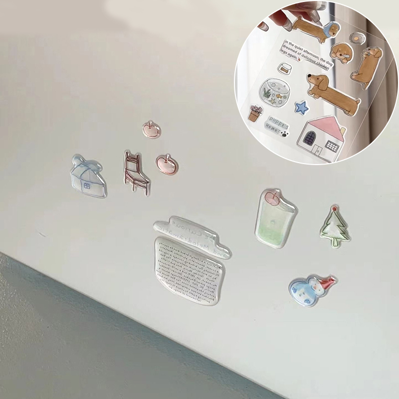 Новый набор милых компьютерных наклеек, забавные трехмерные желе-планировщики, декоративные наклейки, наклейки для мобильных телефонов