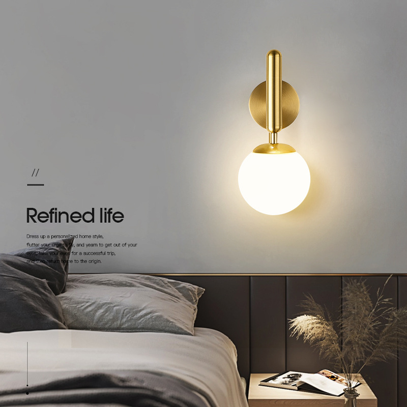 Lâmpada de parede interna moderna adequada para quarto cabeceira sala estar decoração casa luminária