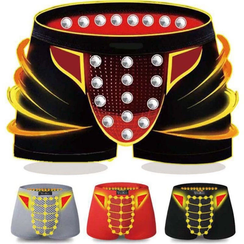 Sous-vêtements physiologiques pour hommes, caleçons d'agrandissement, Boxer de santé, Tourmaline, thérapie magnétique de la Prostate, nouvelle collection 2023, L-6XL