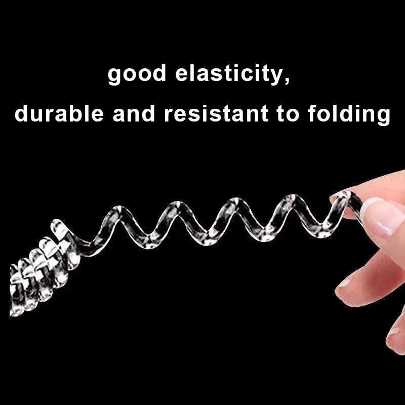 【Only Coils】For Labubu Anti Drop Buckle Silicone Rope Keychain Protection Ring Transparent Winding Fixed Anti Drop
