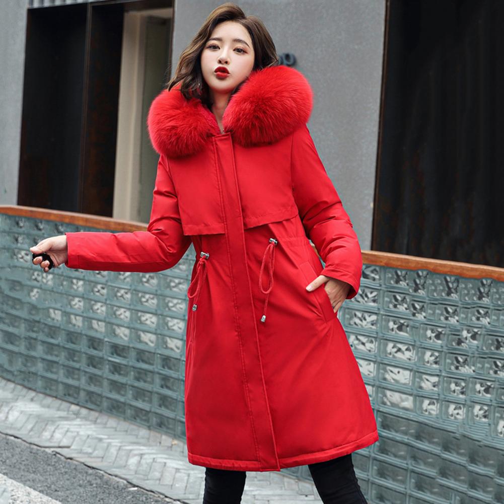 เสื้อแจ็คเก็ตฤดูหนาว 2024 ใหม่ผู้หญิง Parka ยาวเสื้อขนสัตว์ Hooded แจ็คเก็ตขนสัตว์หนาอุ่นสวมใส่เบาะ Parka Down Coat