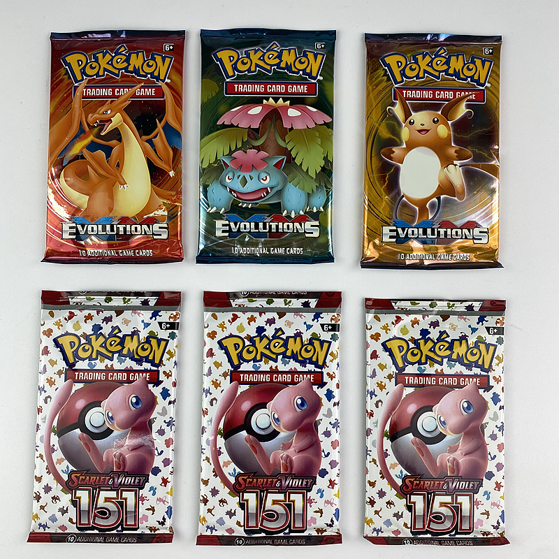 10/20 Stück Englischer Pokemon TCG: Evolutions Scarlet & Violet 151-Klassiker Expansion Booster GX Vmax EX Mega Pokemon-Handelskarten