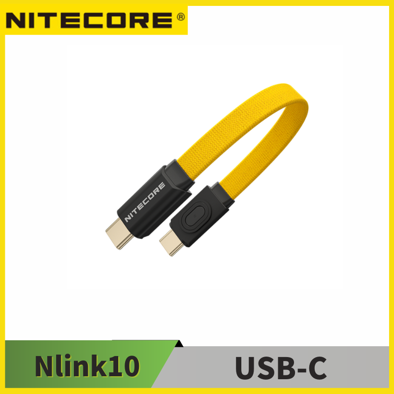 NITECORE NLink10 USB-C Магнитный кабель для быстрой зарядки 60 Вт 3A 7 см Короткий двойной кабель Type-C Магнитное хранилище для NB10000 Power Bank