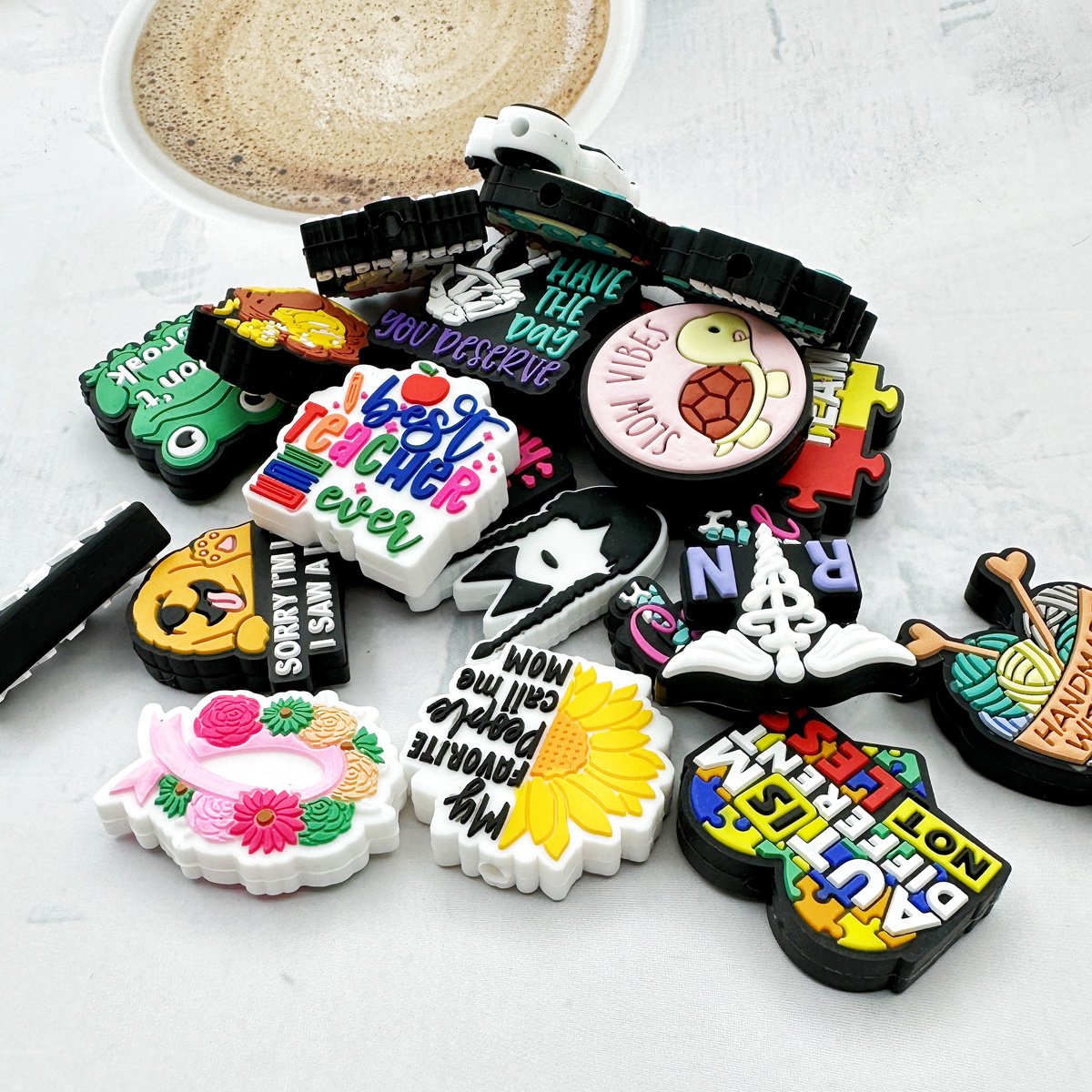 10 шт., силиконовые бусины, 2024