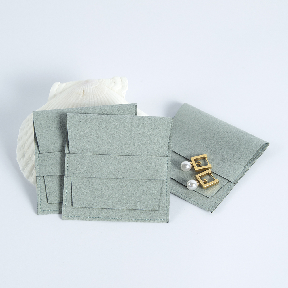 女性のためのマイクロファイバージュエリーバッグ,イヤリング,小さな名刺のパッケージ,結婚式のゲストのための小さな注意,キャンディーバッグ,5個。