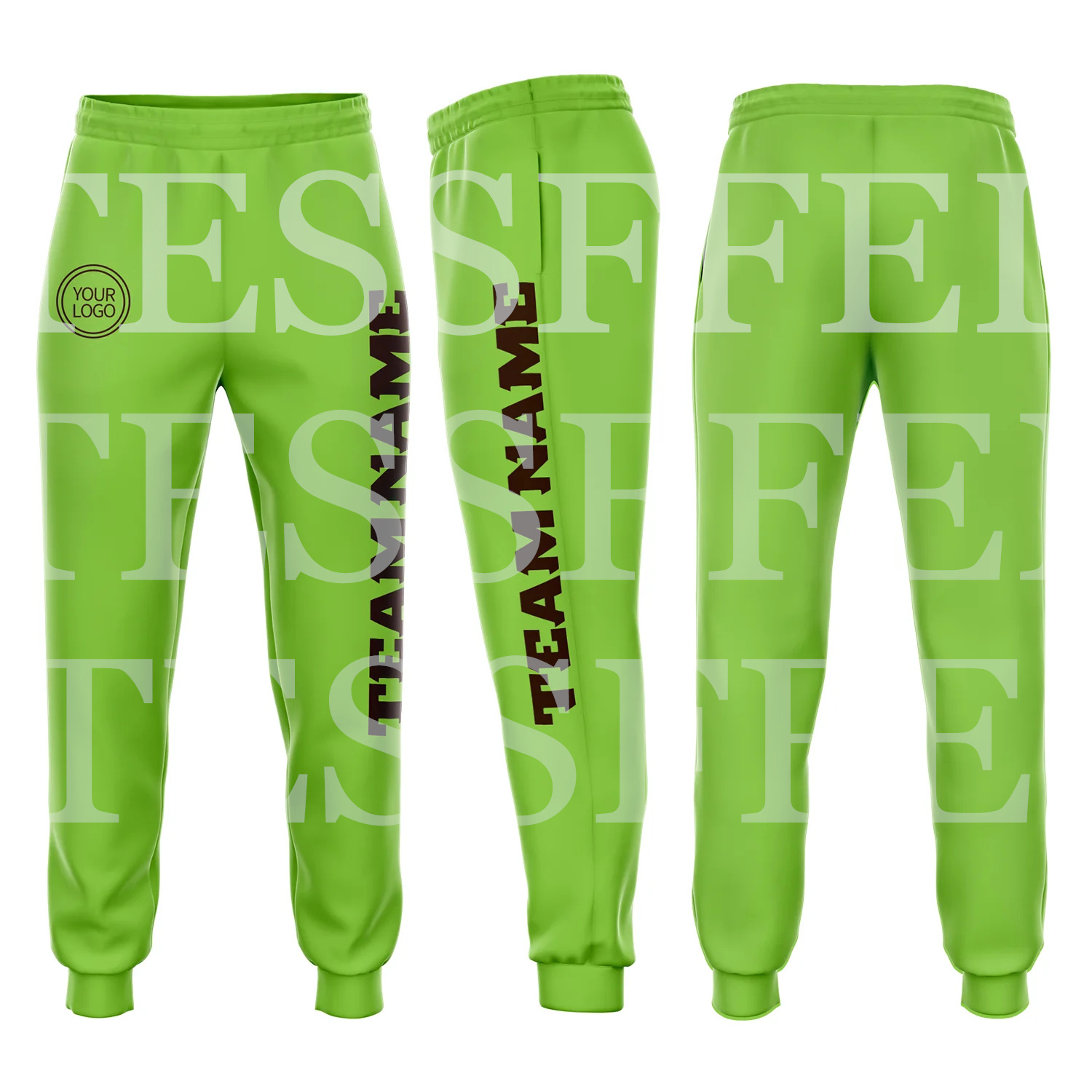 Logo Nama Kustom Warna-warni Multiwarna Retro Antik Drop Shipping Celana Panjang Lucu Harajuku Kasual Cetak 3 Kustom Celana Longgar J