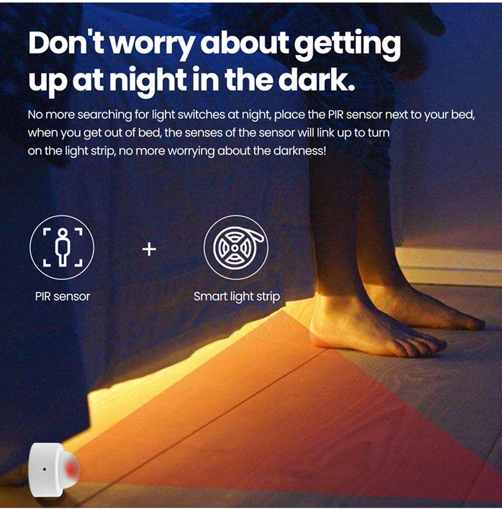 Tuya Zigbee-Detector de movimiento PIR, Sensor de luz Lux de cuerpo humano inteligente, alarma de seguridad infrarroja, sensores de movimiento, compatible con asistente de hogar