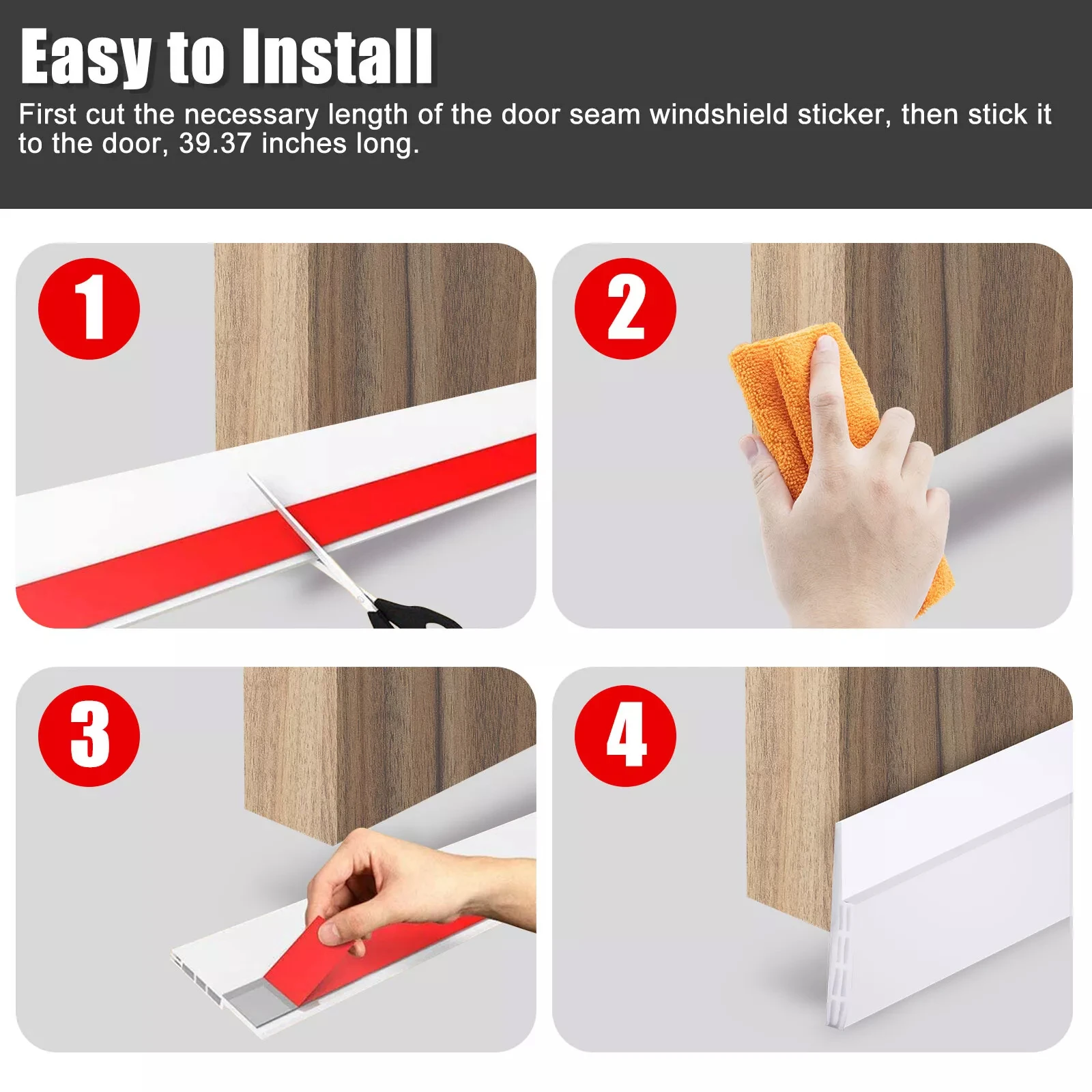 1 เมตรด้านล่างแถบปิดผนึกSelf-Adhesive AoorsและWindowsฉนวนกันเสียงWindproofมีรูพรุนซีลStrip