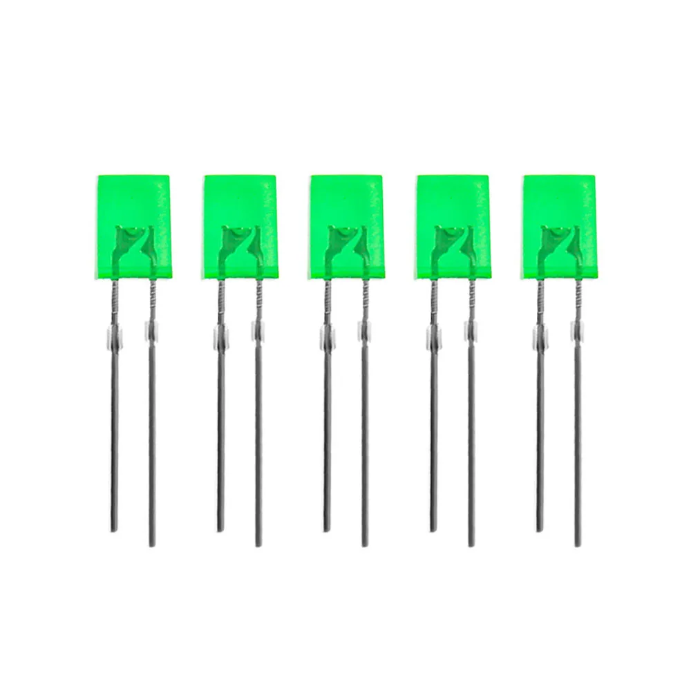 100PCS 광장 2*5*7mm LED 발광 다이오드 2X5X7mm LED 다이오드 DIY 전자에 대 한 빨간색 노란색 녹색 파란색 흰색 다이오드