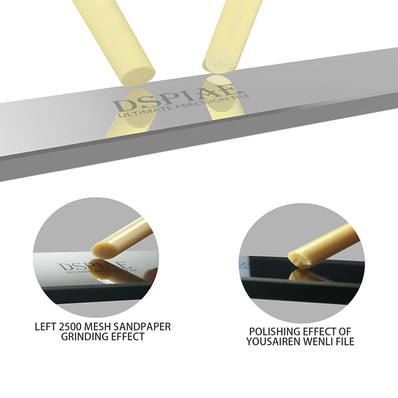DSPIAE-Abrasive Block Leviathan Ultimate Hobby FiLe Ceramic File, Polishing Tools MSF-13, SF-15, SF-16, SF-17, SF-20, 5Pcs per S