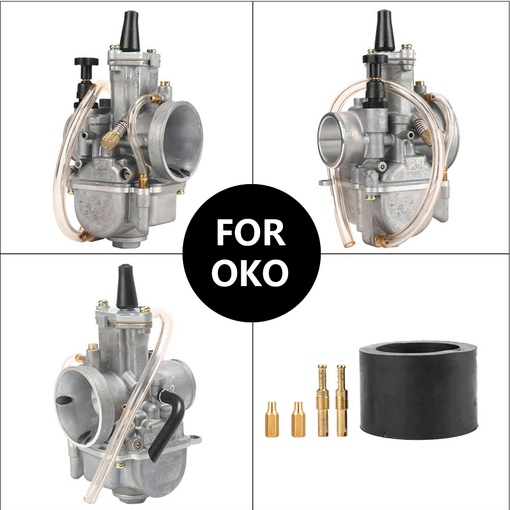 Carburador da motocicleta com jato de poder, PWK 21, 24, 26, 28, 30, 32, 34, 2T, 4T, Yamaha, Mikuni, Koso, ATV, quadrilátero, UTV