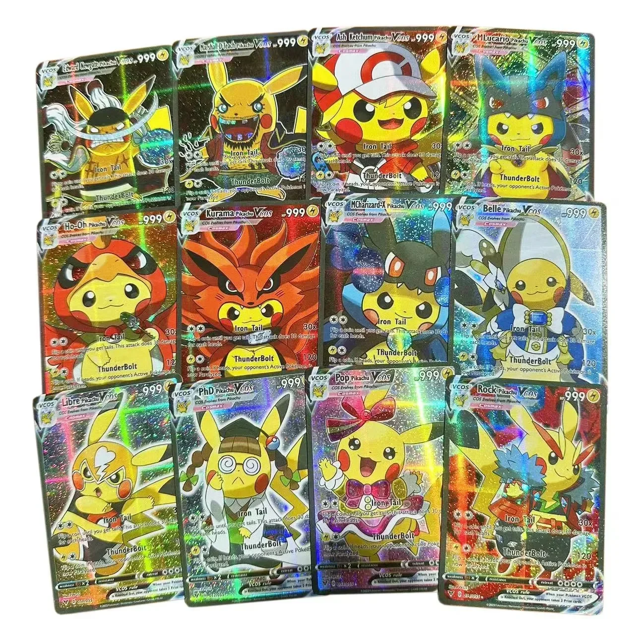 2025 Nieuwe 55 STKS Pokemon Anime Holografische Kaarten Pikachu Karakters Cosplay Engels Shiny Collection Trading Card Speelgoed Kids Gift