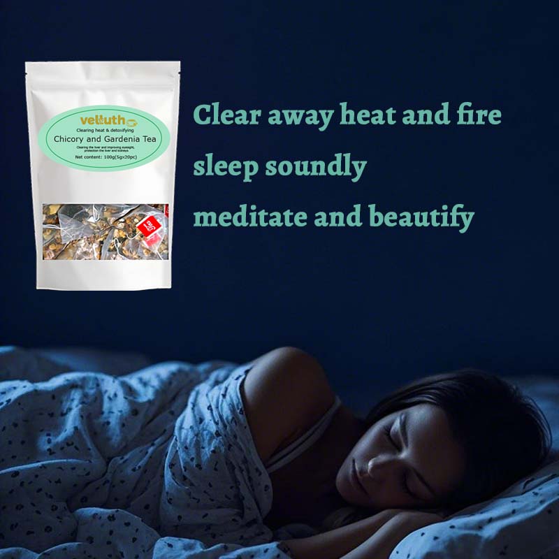 Chicory Gardenia tea, rich in antioxidants, enhances immunity, caffeine free, sugar free, vegan, 20 packs