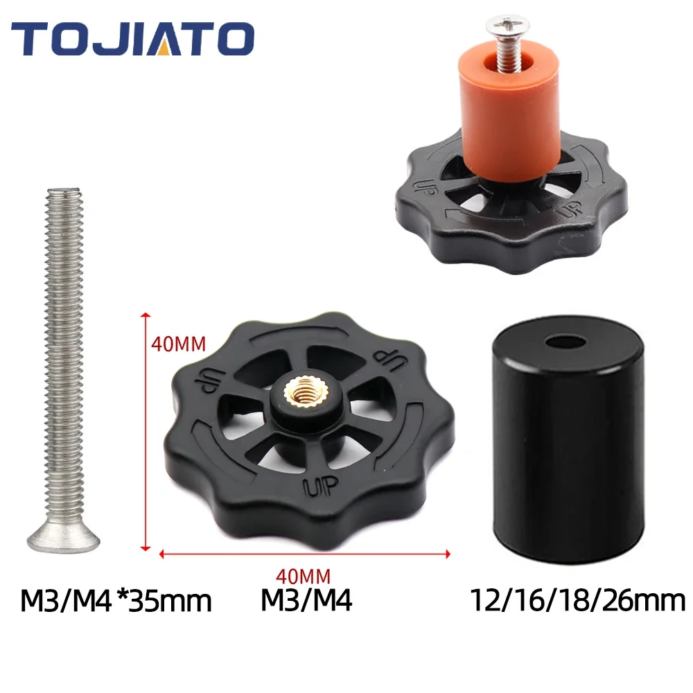 1-6 ชุดเตียงร้อน Leveling คอลัมน์ซิลิโคน Solid Spacer แพลตฟอร์ม Leveler สําหรับ CR10/ CR10S CR-X Ende-3 ELEGOO Kobra 3D ชิ้นส่วนเครื่องพิมพ์