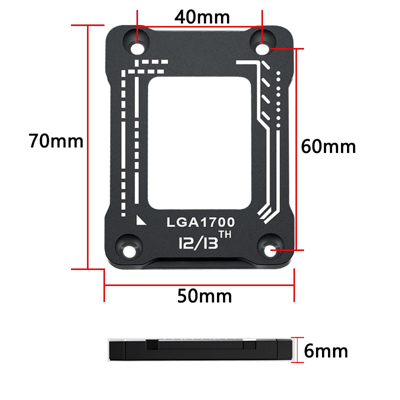 LGA1700 ซ็อกเก็ตป้องกันการดัดหัวเข็มขัด CPU ดัด Corrector กรอบอลูมิเนียม CPU LGA 1700 Fastener สําหรับ LGA1700 เมนบอร์ด