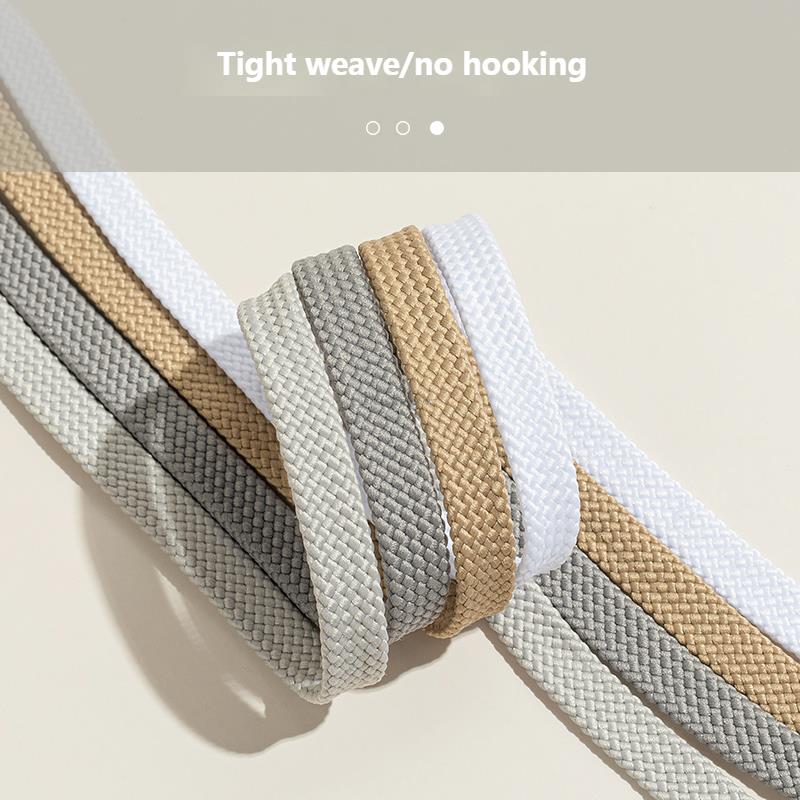 Chất Lượng Cổ Điển Dây Giày Cho Giày Vải Phẳng Dây Giày Trắng Đen Dây Giày Thun Dây 100/120/140/Bản 160CM