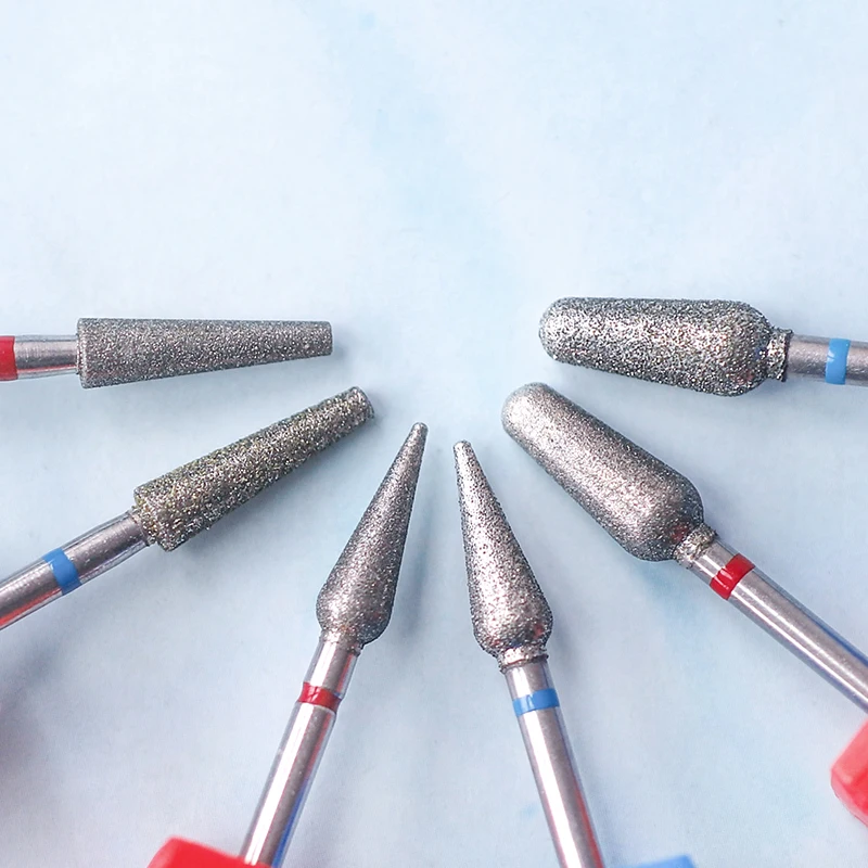 Diamond Ceramic Nail Drill Bits Milling Cutter for Manicure Left Right Rotary Cuticle Files Buffer DIY Nails Accessories Tools
