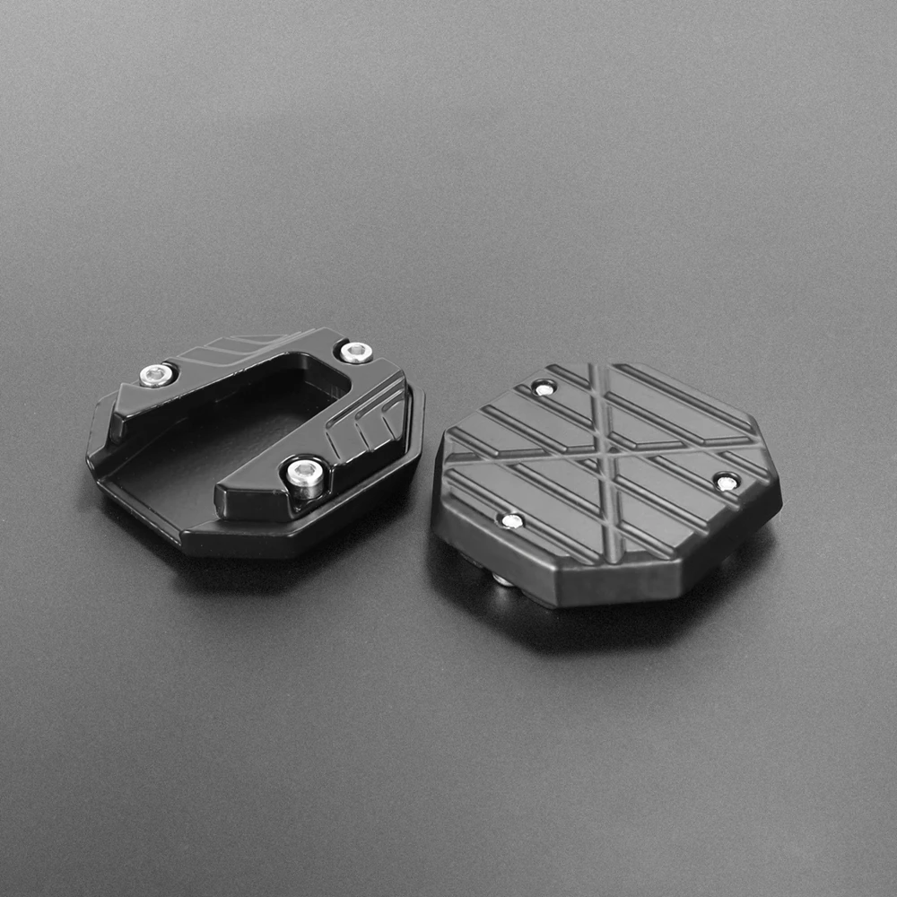 Universal scooter motocicleta bicicleta kickstand extensor pé suporte lateral almofada de extensão placa de suporte anti-skid base ampliada