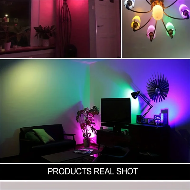Lampadina con telecomando RGB E27 a 16 colori Luce a led per stanza Lampadina intelligente Dimmer Basso consumo energetico Lampadina regolabile a risparmio energetico