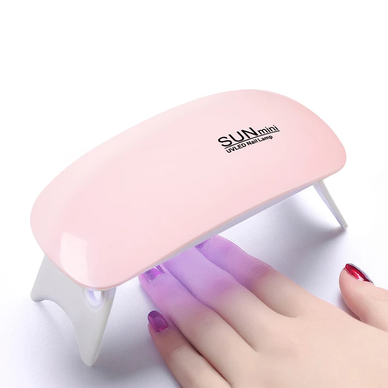 Mini lámpara de uñas con luz UV, esmalte de Gel LED curado, rosa y blanco, máquina secadora de uñas portátil USB UV para el hogar, herramienta seca para uñas, lámpara de barniz de Gel