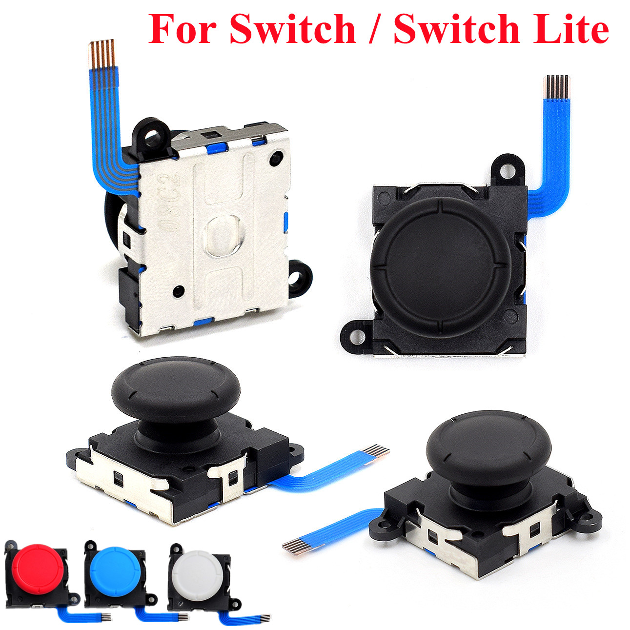 Dành Cho Máy Nintendo Switch/Công Tắc Lite 3DJoy-con Bộ Điều Khiển Analog Joystick Dính Đá Thay Thế Tay Cầm Game Pad Trò Chơi Phụ Kiện