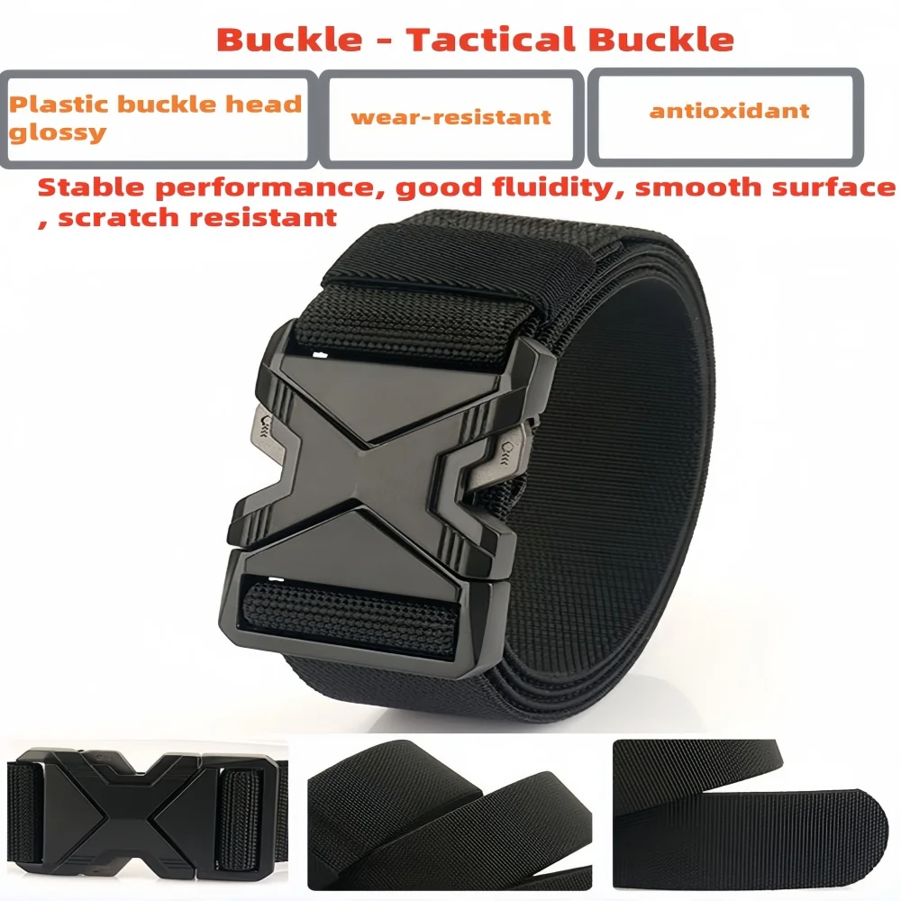 Cinturón deportivo táctico para hombre, hebilla de liberación rápida ajustable, cinturón multiusos para adiestramiento al aire libre, montañismo, regalo Ideal, 1 ud.