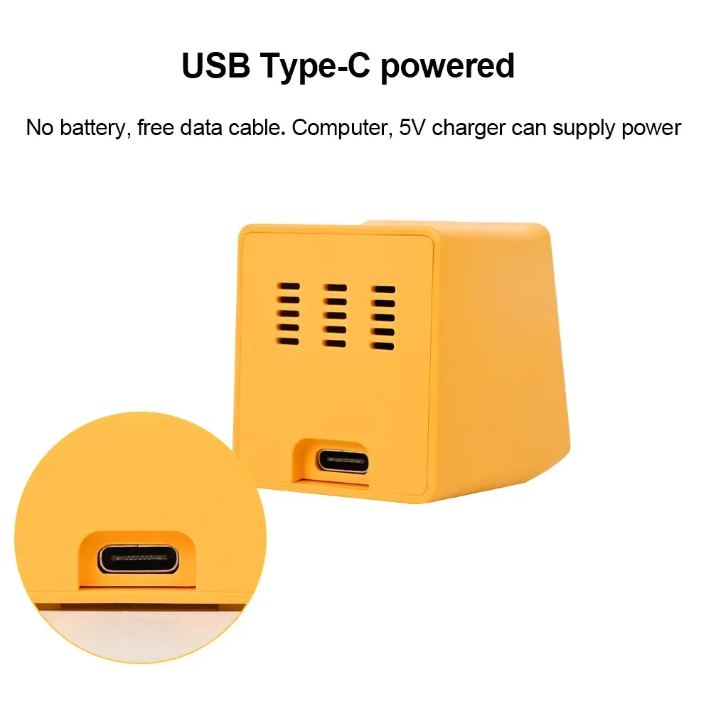 Relógio de estação meteorológica WIFI inteligente de tamanho MINI para decoração de sala de jogos. Animações GIF fofas DIY e função de álbum eletrônico