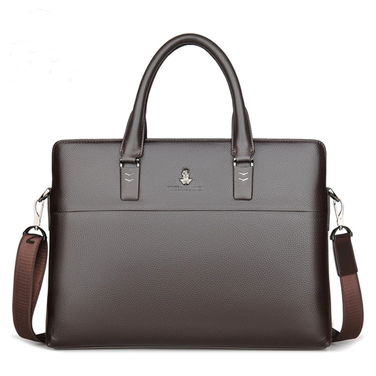 High Capaci Genuine leather Briease for Men Casual Busin Handbag oulder Bag File Bag Trendy Double Zipper Top Handle Bag 2025