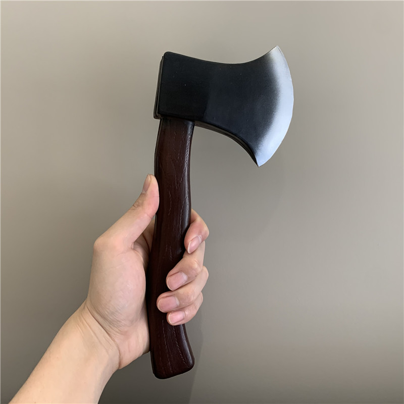 1:1 Cosplay Fire Axe Stage Prop Weapon Role Playing Cos Axe PU Weapon Model Kids Toy Puzzle Education 30cm