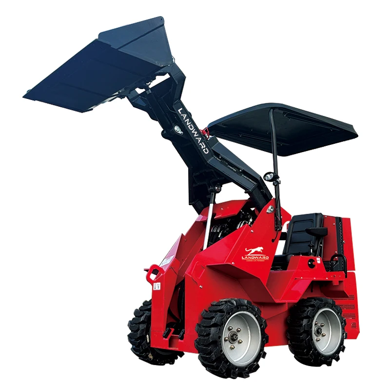 Euro 5 Home Wheel Skid Steer Loader High Quality Small 4WD Loading Transporter Diesel Power Crawler Mini Skid Loader Customized