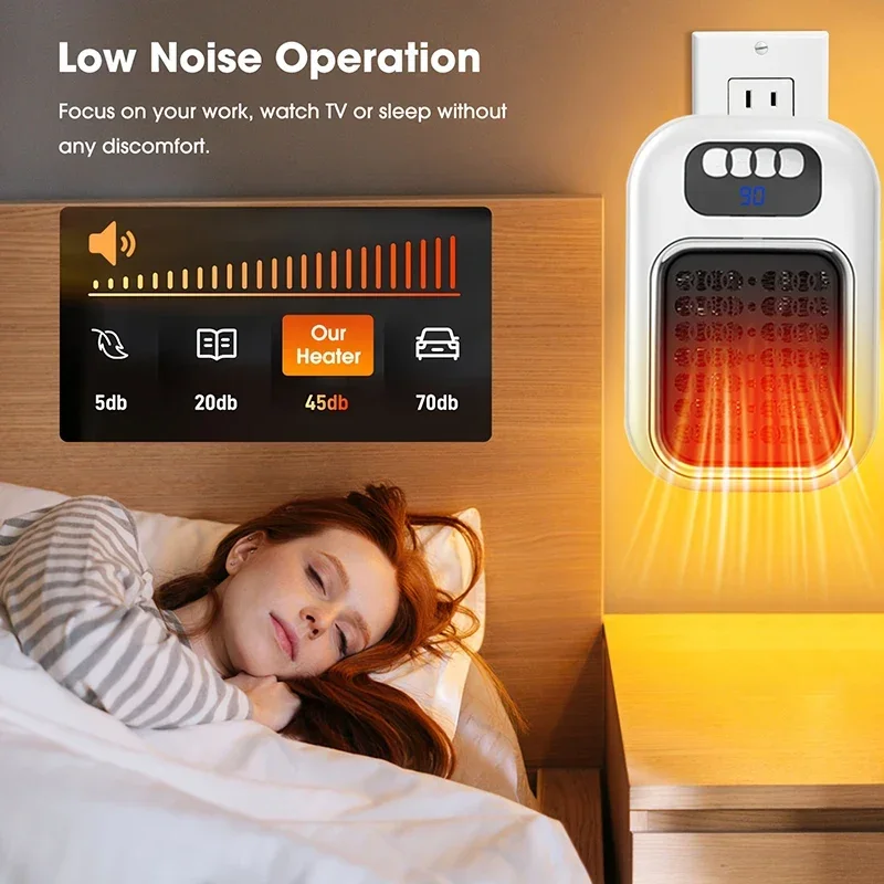 Xiaomi Portable Heater Fast Heating Silent Safety Energy Saving Home Heater with Remote Control Low Consumption Heating Fans