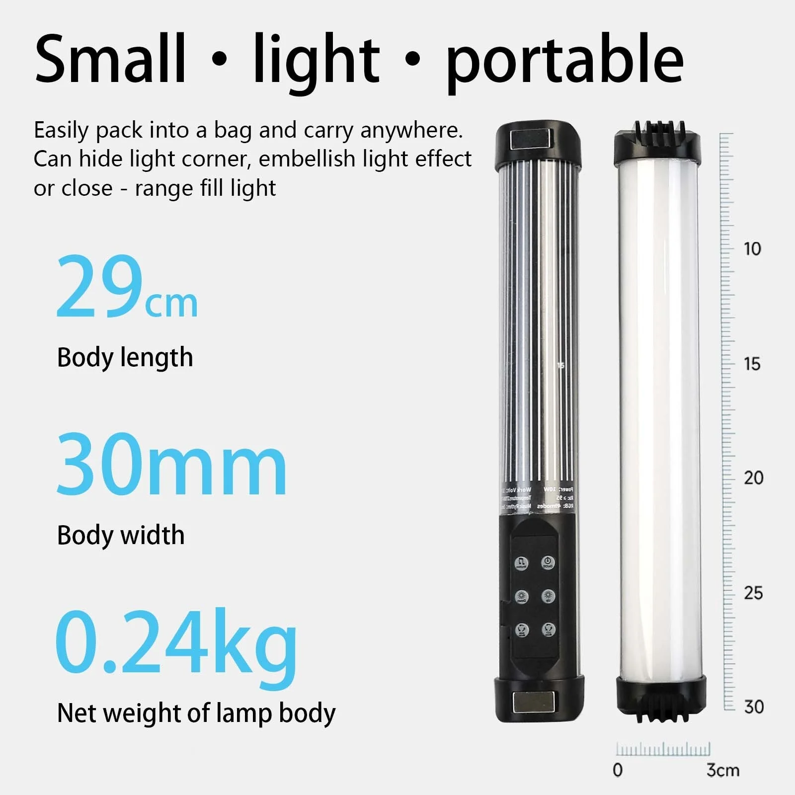 Mini Handheld LED RGB Licht Stick Magnet Fotobeleuchtung 2700-7500K Fotografie Fülllicht Lampe für Video Vlog YouTube