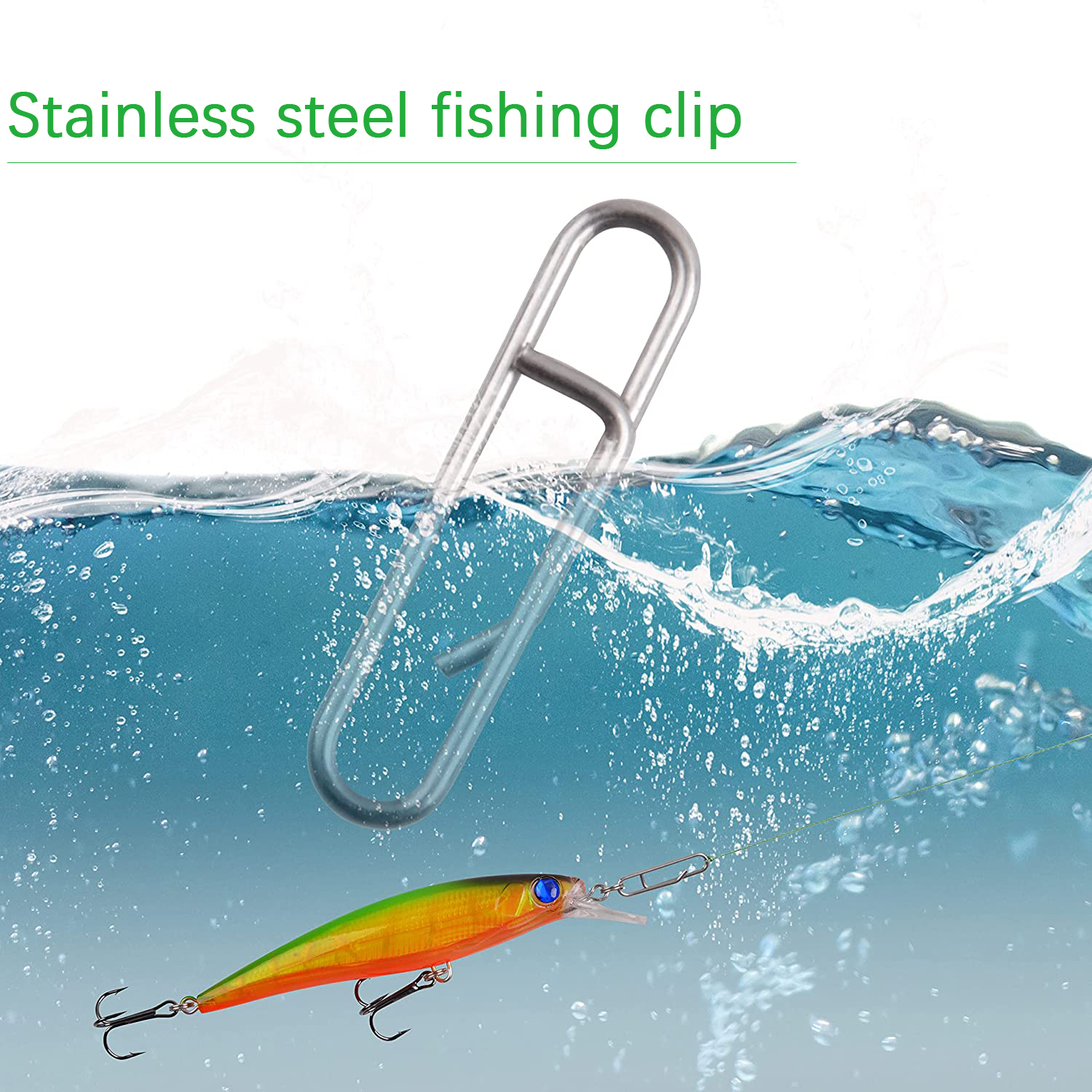 DNDYUJU 30 stücke Angeln Interlock Schöne Snap Schnelle Clips Edelstahl Angeln Barrel Wirbel Köder Haken Stecker Zubehör Pesca