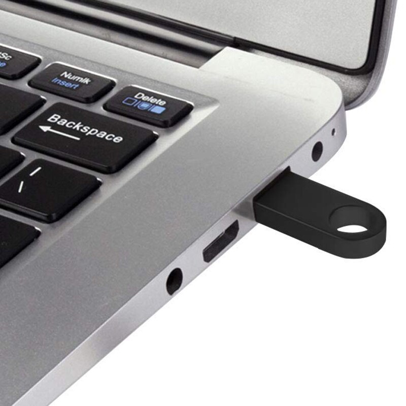 Clés USB étanches à haute vitesse pour PC, clé USB en métal noir, stockage de mémoire, 64 Go, 32 Go, 128 Go