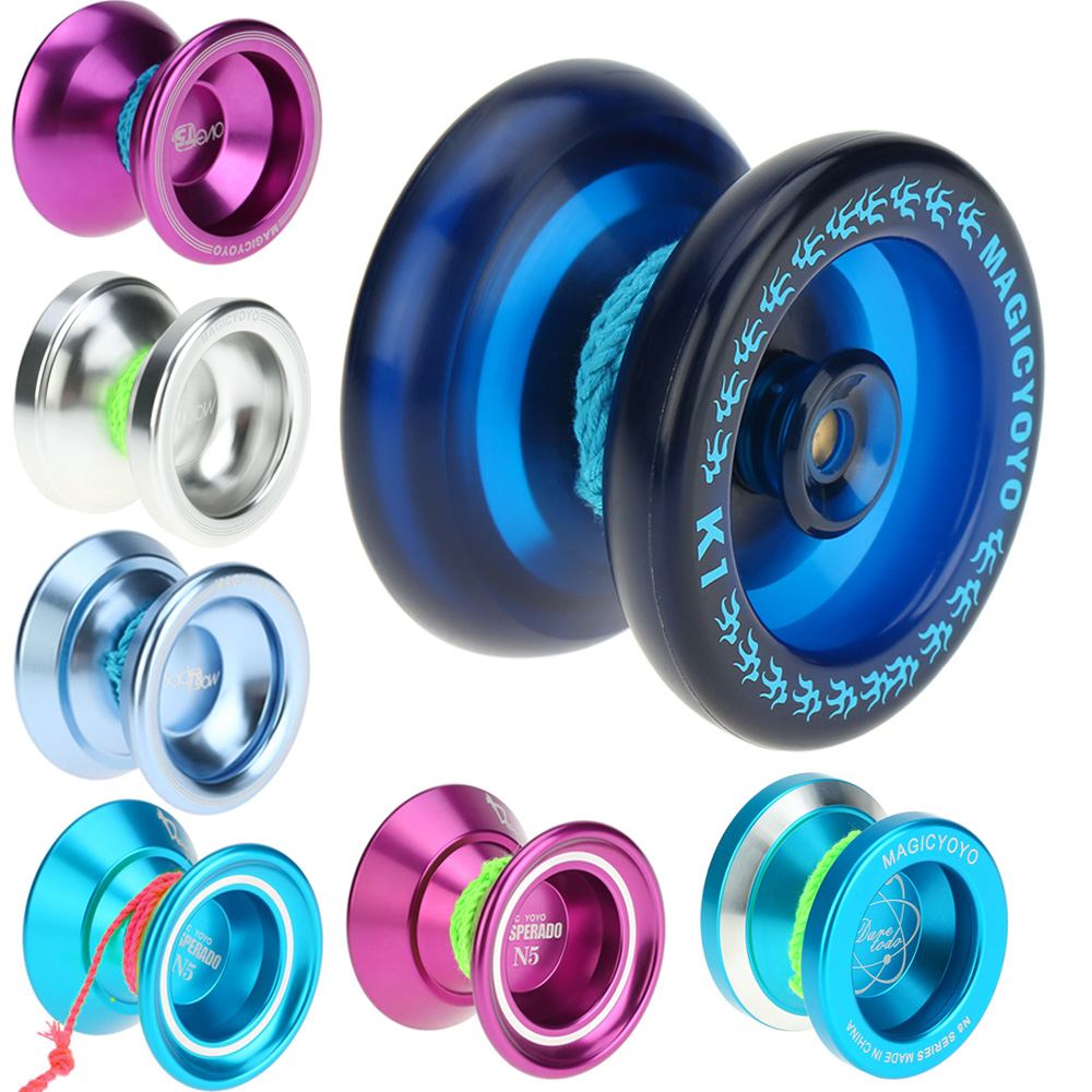 Professionele Magic Yoyo K1 Spin ABS Yoyo 8-bal KK-lager met draaiend touwtje voor kinderen