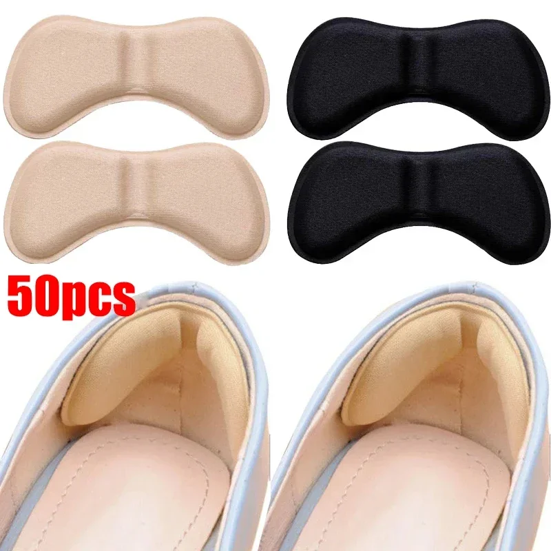 50 pezzi solette per tallone patch sollievo dal dolore anti-usura cuscinetti per cuscini cura dei piedi protezione per tallone adesivo adesivo posteriore scarpe inserto sottopiede