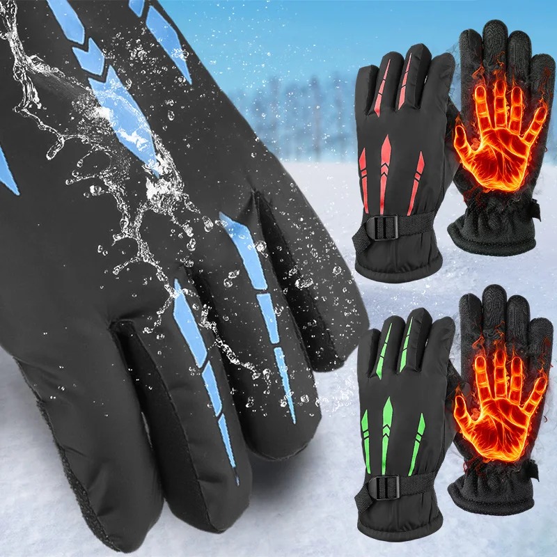 Zimowe unisex termiczne rękawiczki sportowe Ciepłe rękawiczki rowerowe Mężczyźni Outdoor Wodoodporne narciarstwo Jazda konna Piesze wycieczki Rękawiczki motocyklowe