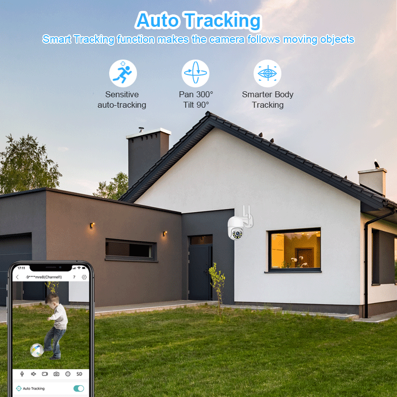 Smar 8CH NVR 5MP Wireless Camera Kit Ai Humman Detect Outdoor 3MP PTZ WiFi Night Vision CCTV Security Surveillance System ICsee