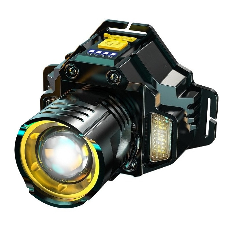 Powerful LED Headlamp Motion Sensor Headlight 1200mAh Rechargeable COB Head Flashlight High Power for Fishing