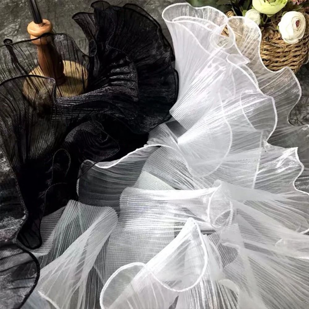 手工芸品用プリーツレースリボン,衣類の供給,裁縫アクセサリー,日曜大工の縫製素材,人魚の色,幅12cm,1ヤード