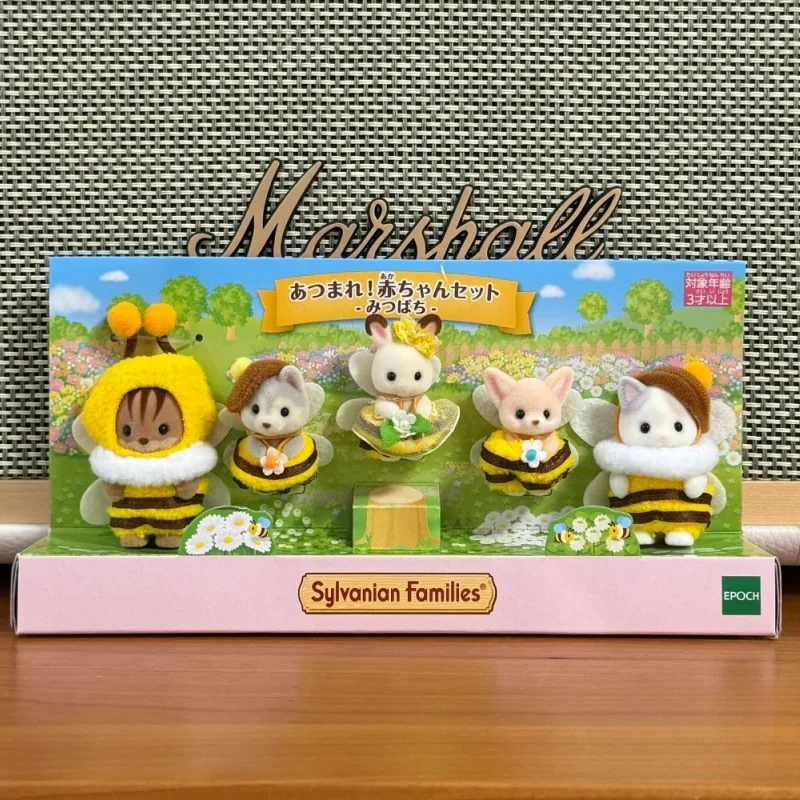 Nueva membresía limitada en Japón Original Sylvanian Families disfraz de abeja conjunto figura muñeca modelo colección niños regalos de cumpleaños