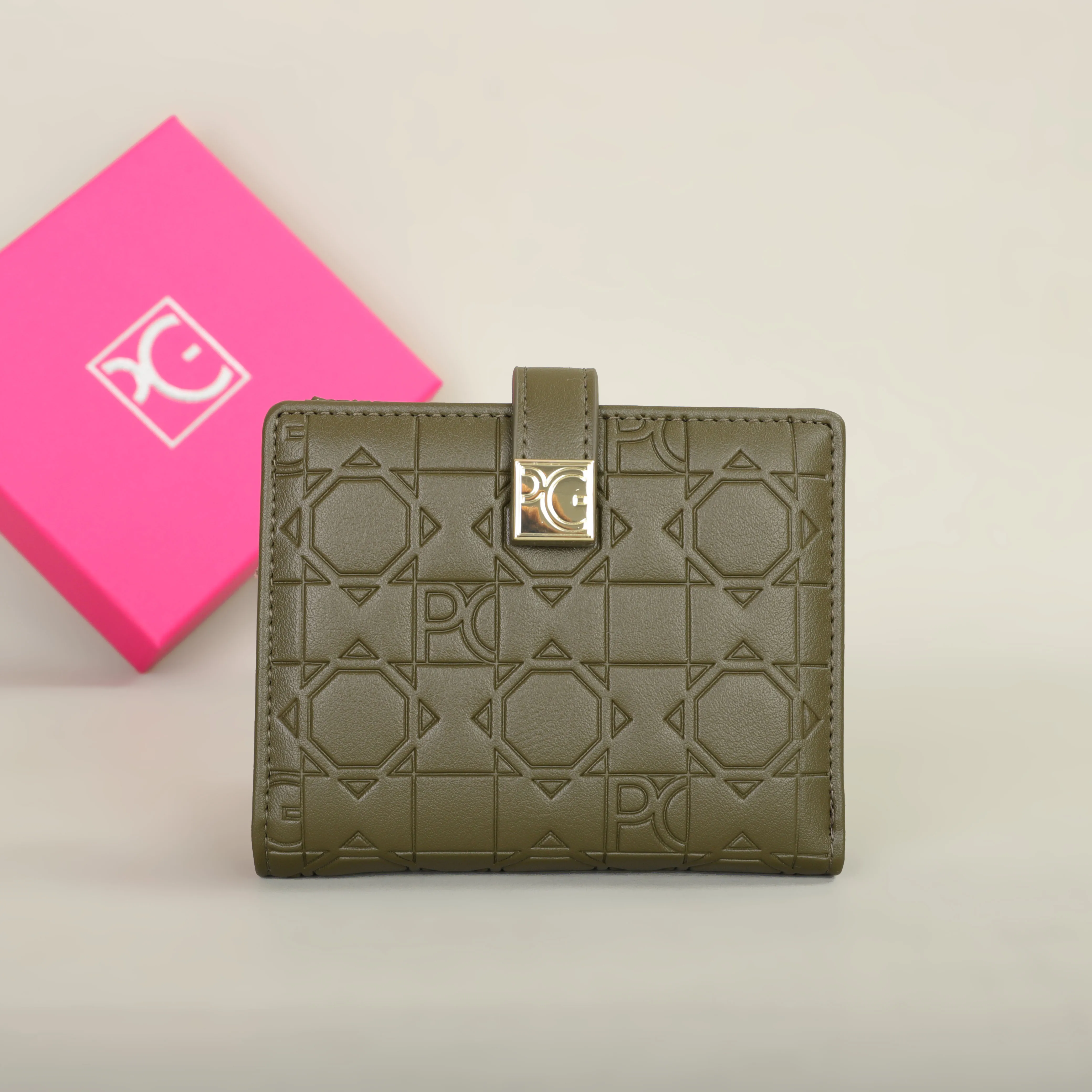 PG wallet Fashion Classic Retro Women's Universal Wallet Letter Printed Portable Card Bag Zero Wallet Wallet