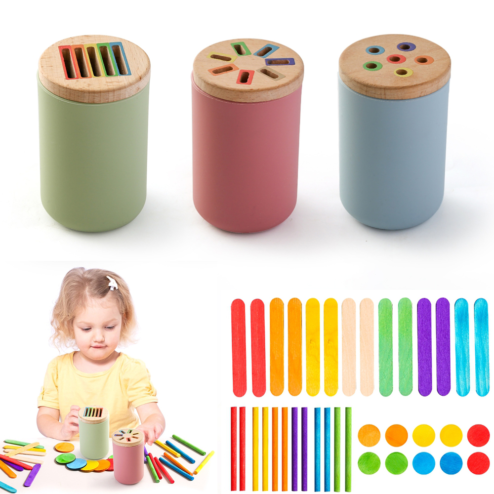 Montessori-Babyspielzeug, Silikon, Lernspielzeug, kognitives Spielzeug, farblich passender Eimer, Kleinkindspielzeug, Sensorspiel, Babyspiele, 2 Jahre