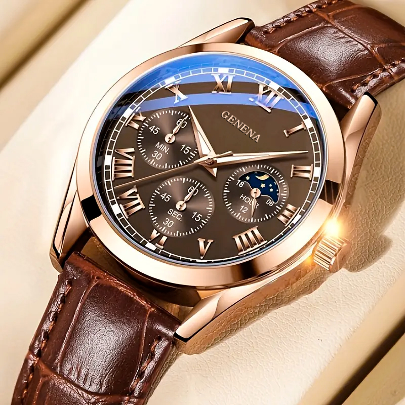 Reloj de cuarzo informal y de negocios para hombre.