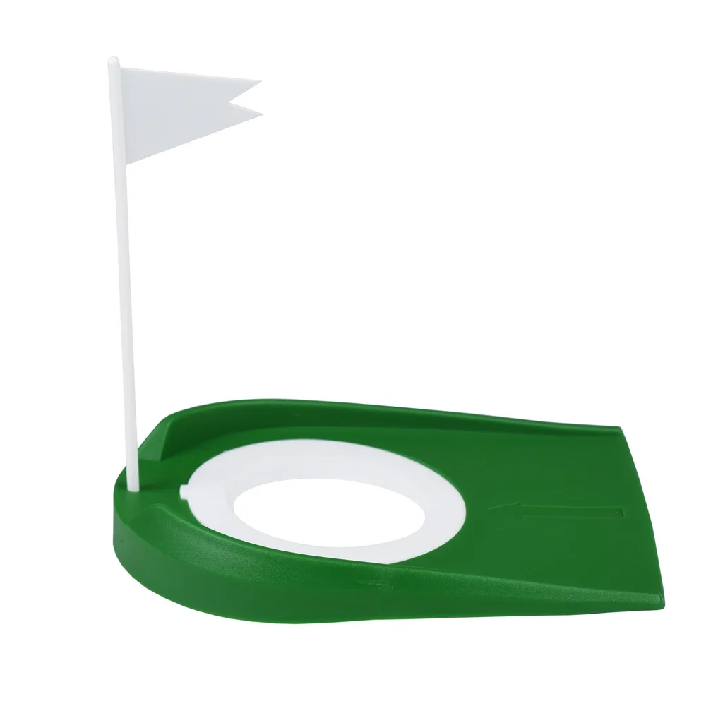 Golf indoor Putting Trainer con foro bandiera Putter verde aiuto per la pratica cortile domestico aiuto per l'allenamento all'aperto foro regolabile