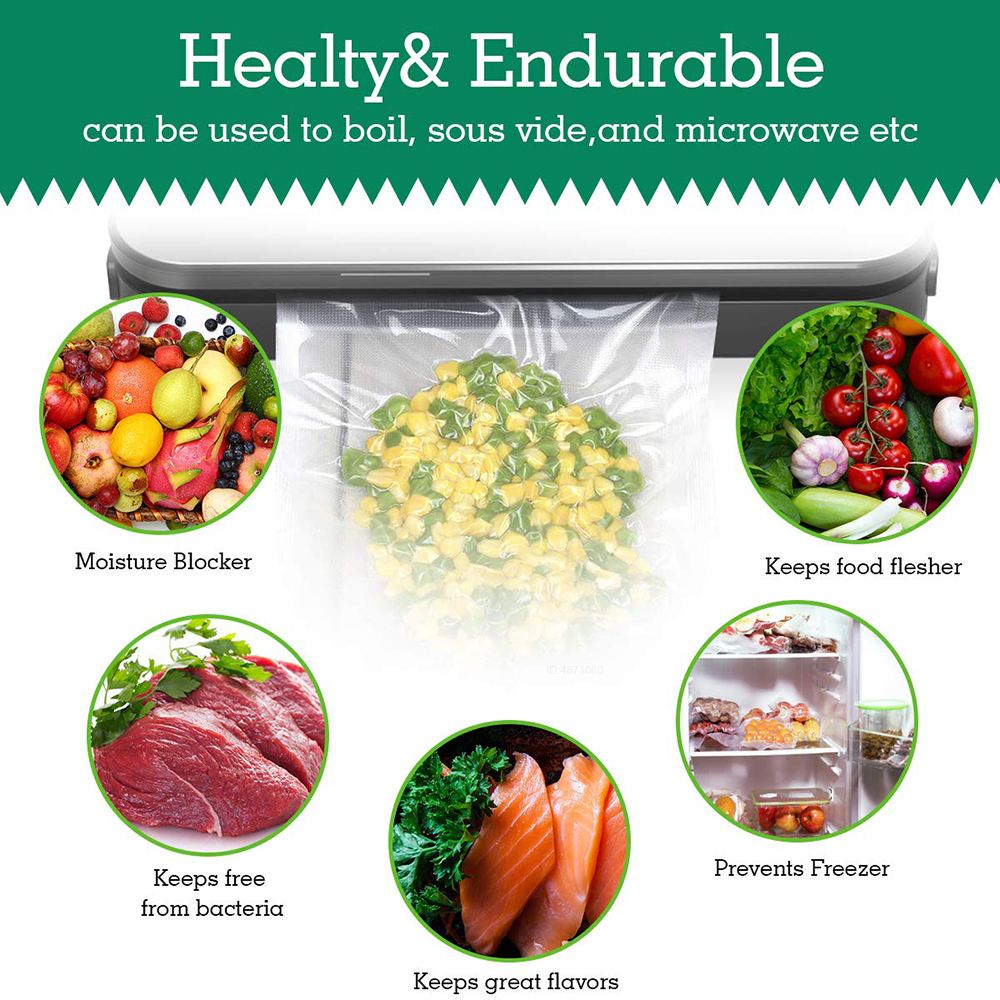 Sous Vide Roll sacos para aferidor a vácuo, máquina de embalagem, embalagem, armazenamento de alimentos, comprimento de 300cm